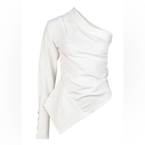 💖 CAZNC THE LABEL - White One Shoulder Top💖 - Picture 14 of 16